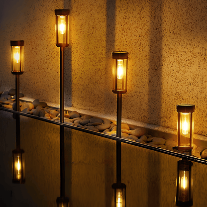 LuxRoyale Solar Powered Torch Light For Outdoor Pathway And Garden