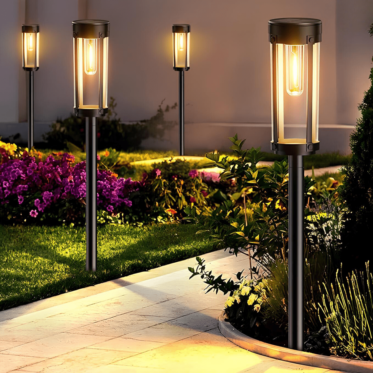 LuxRoyale Solar Powered Torch Light For Outdoor Pathway And Garden