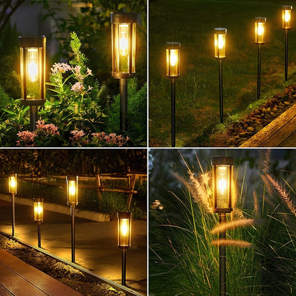 LuxRoyale Solar Powered Torch Light For Outdoor Pathway And Garden