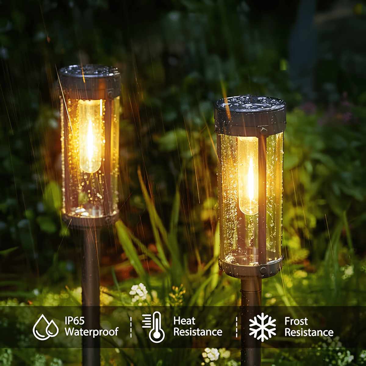 LuxRoyale Solar Powered Torch Light For Outdoor Pathway And Garden
