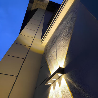 LuxRoyale Solar Powered Wall Light 6 LED Bulbs Outdoor Garden Lighting