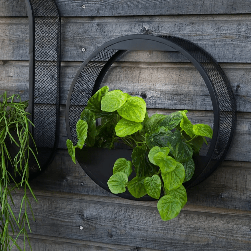 LuxRoyale Solar Powered Wall Pot Light Plant Pot Garden Decor Wireless