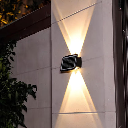 RoyaleGlow Solar Powered Outdoor Wall Sconce With LED