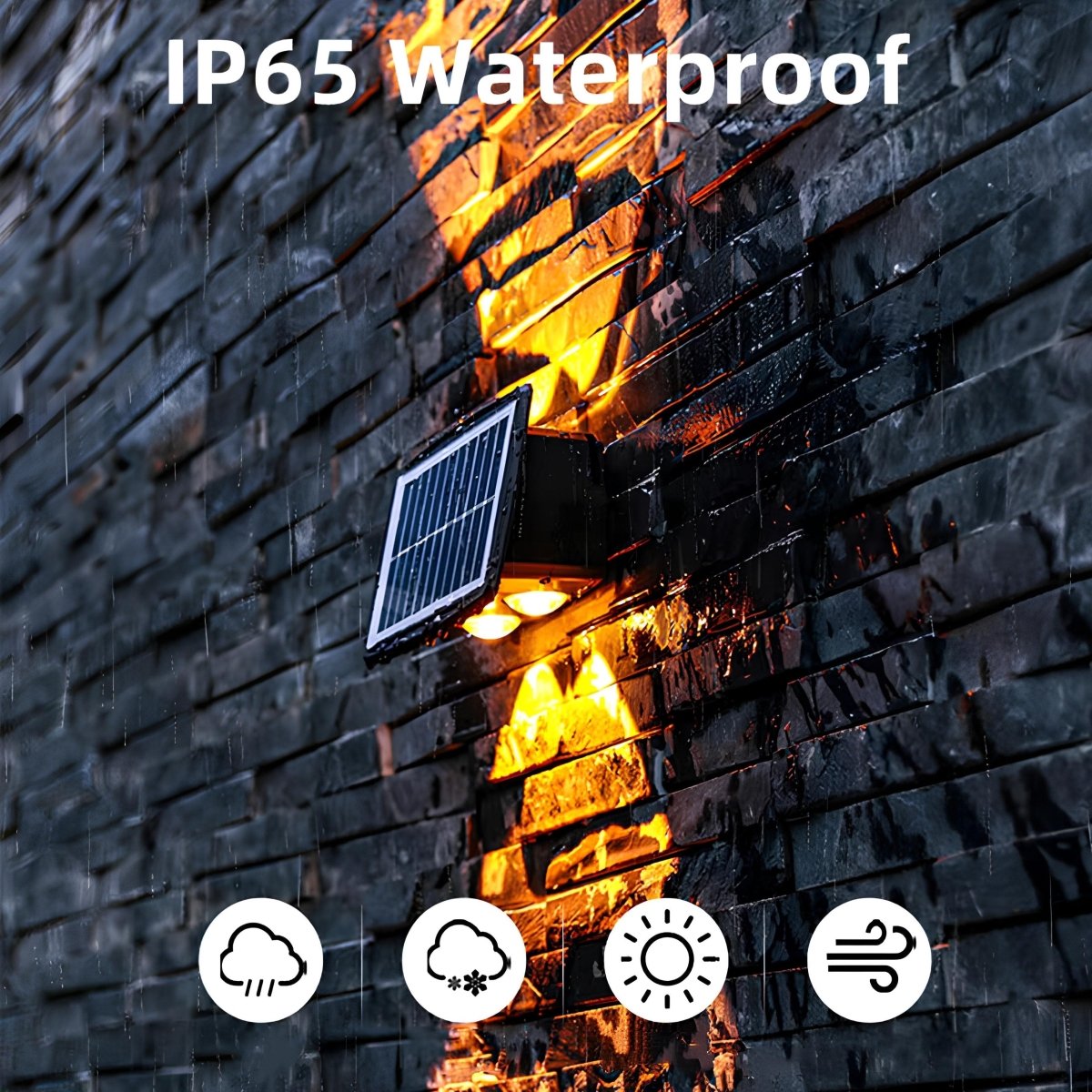 RoyaleGlow Solar Powered Outdoor Wall Sconce With LED