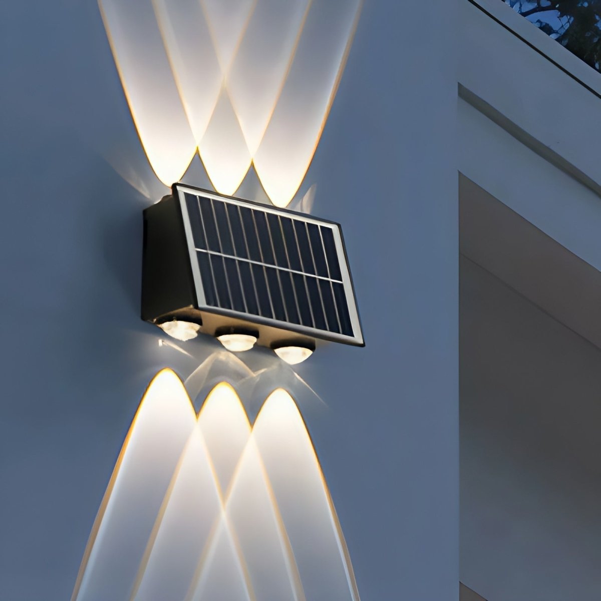 RoyaleGlow Solar Powered Outdoor Wall Sconce With LED