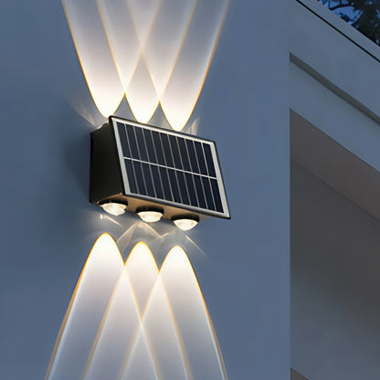 RoyaleGlow Solar Powered Outdoor Wall Sconce With LED