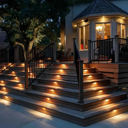 LuxRoyale Solar Step Lights Outdoor Dusk To Dawn No Wiring Energy Efficient
