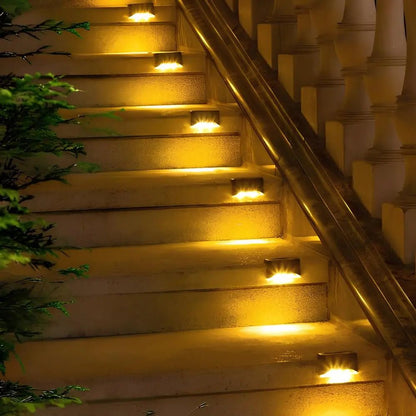 LuxRoyale Solar Step Lights Outdoor Dusk To Dawn No Wiring Energy Efficient