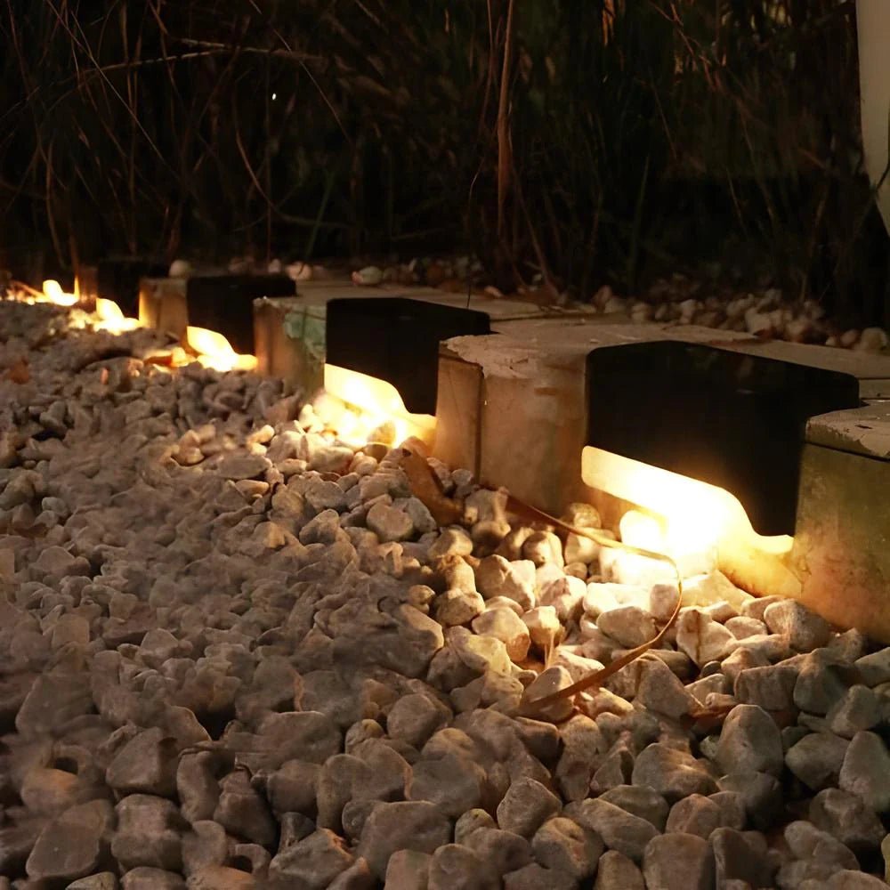 LuxRoyale Solar Step Lights Outdoor Dusk To Dawn No Wiring Energy Efficient