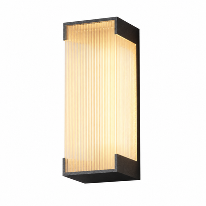 Solar Wall Light Stainless Steel Waterproof Outdoor Garden Lighting Auto On/Off Black for Balcony Patio Villa Gate Decor