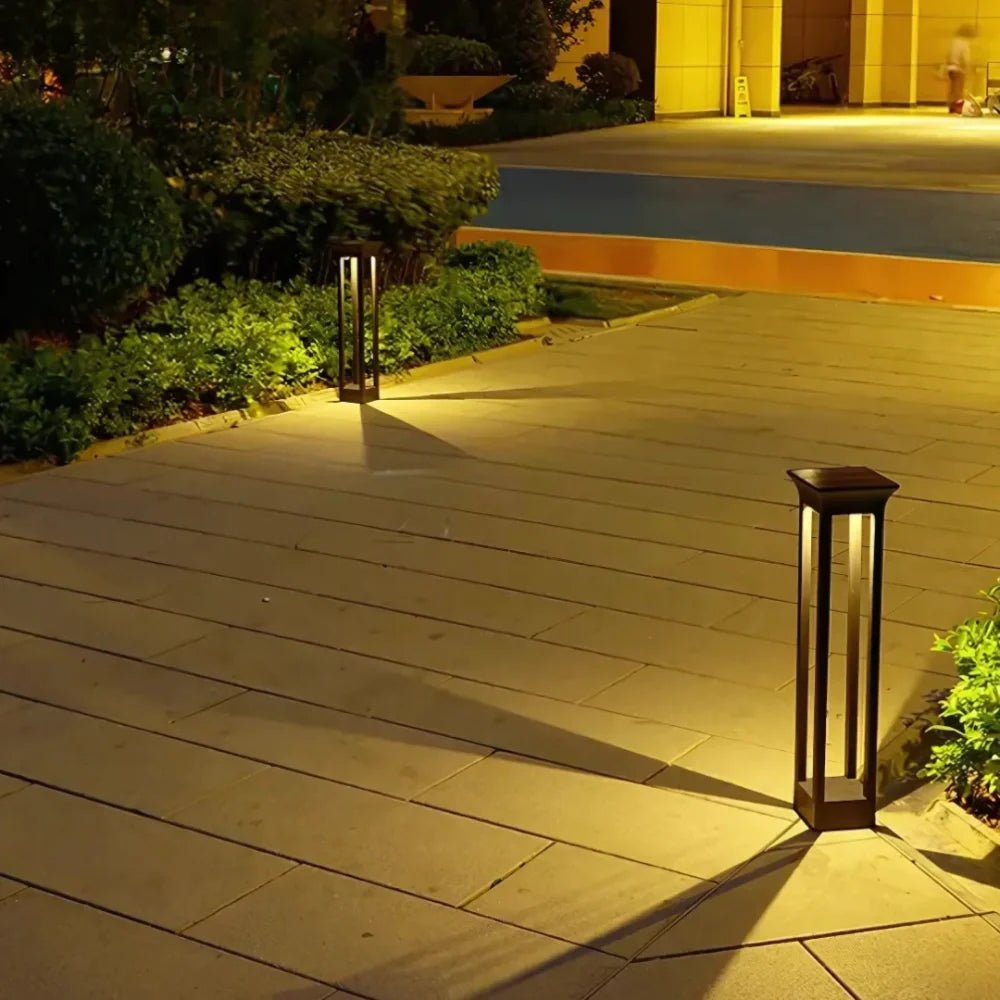 LuxRoyale Outdoor Light Aluminum IP65 Waterproof Tall Open Frame Garden Pathway