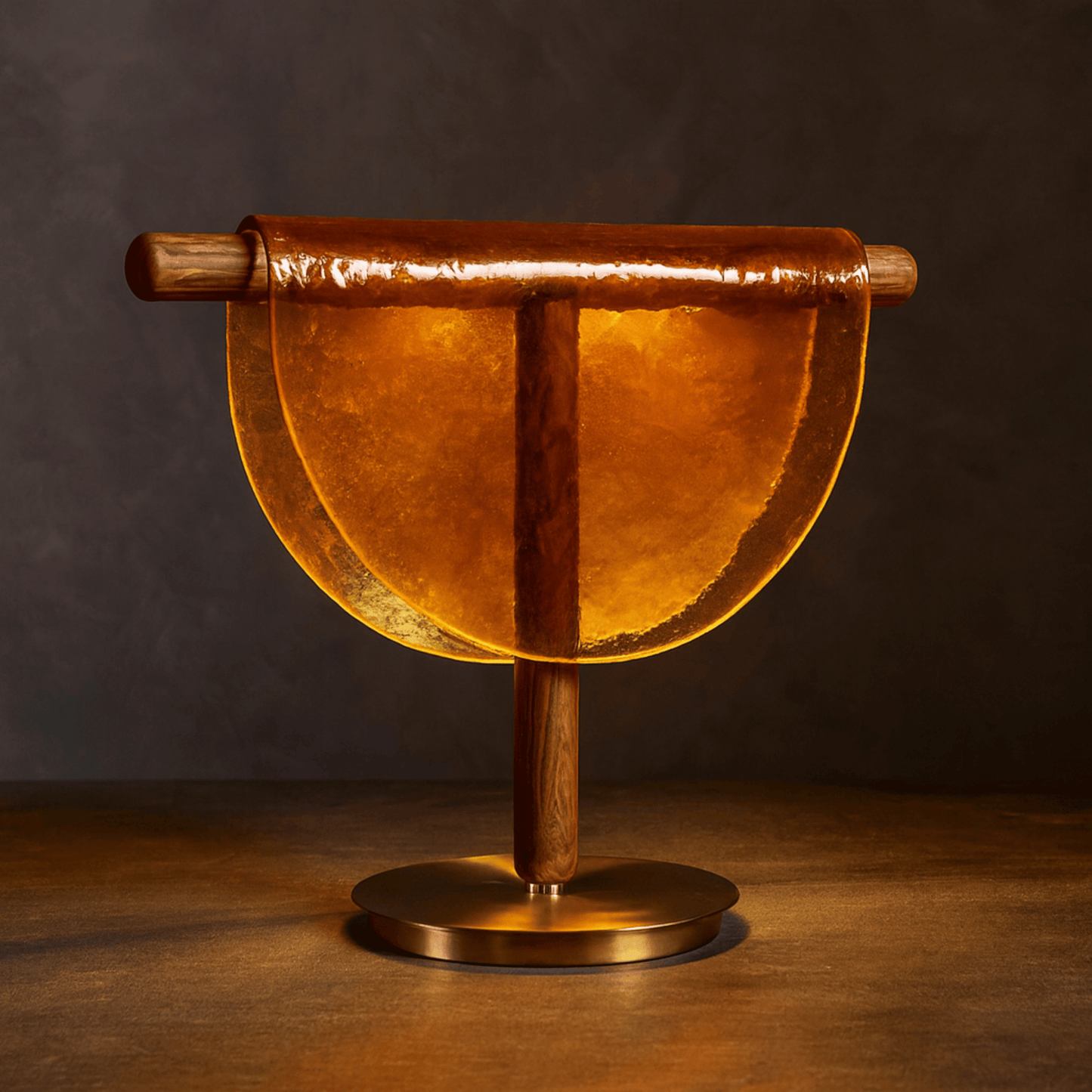 SoléraGlow Half-Moon Glass Table Lamp 0
