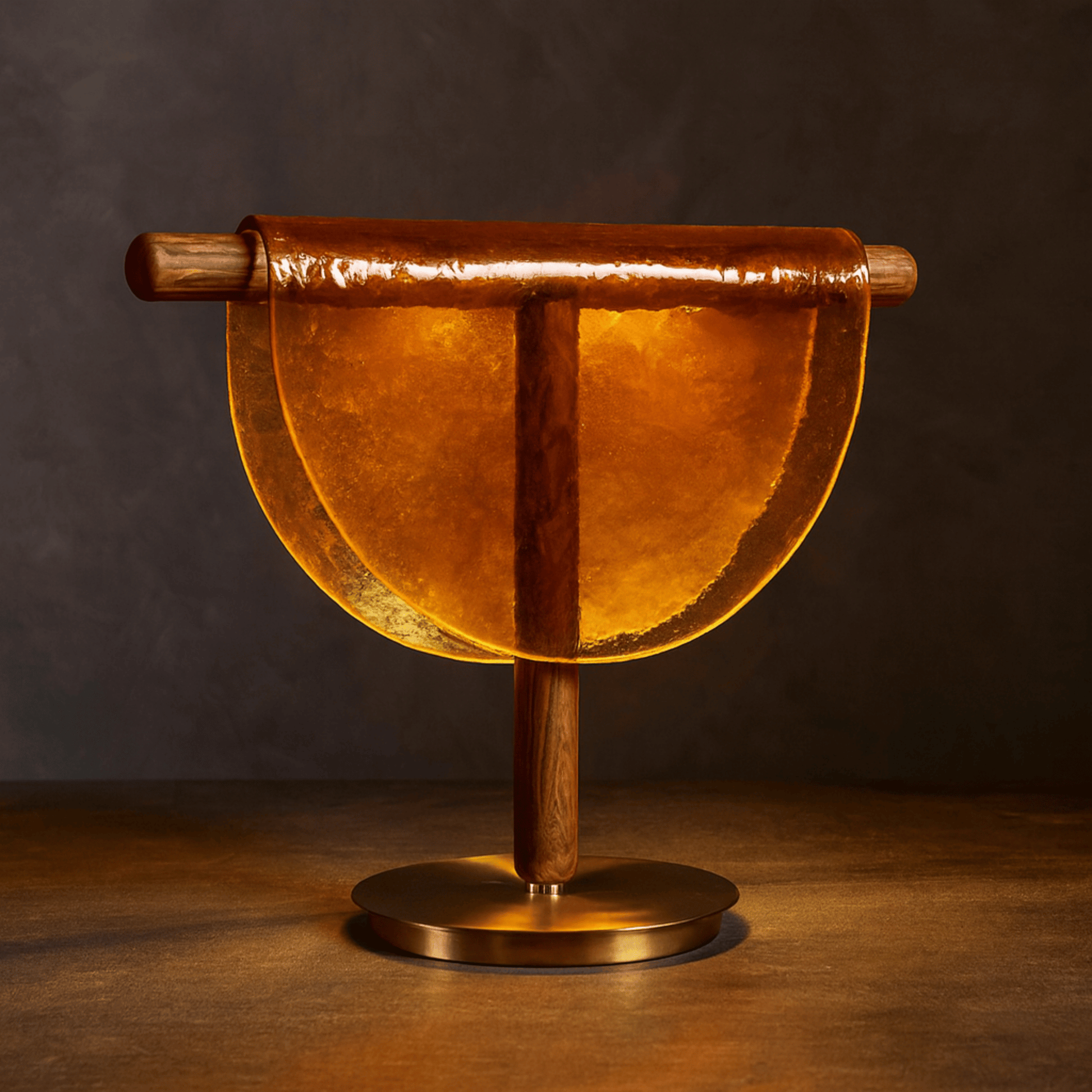 SoléraGlow Half-Moon Glass Table Lamp 0
