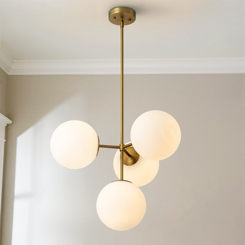 Soluma 4-Light Dimmable Glass Bubble Chandelier (24") 0