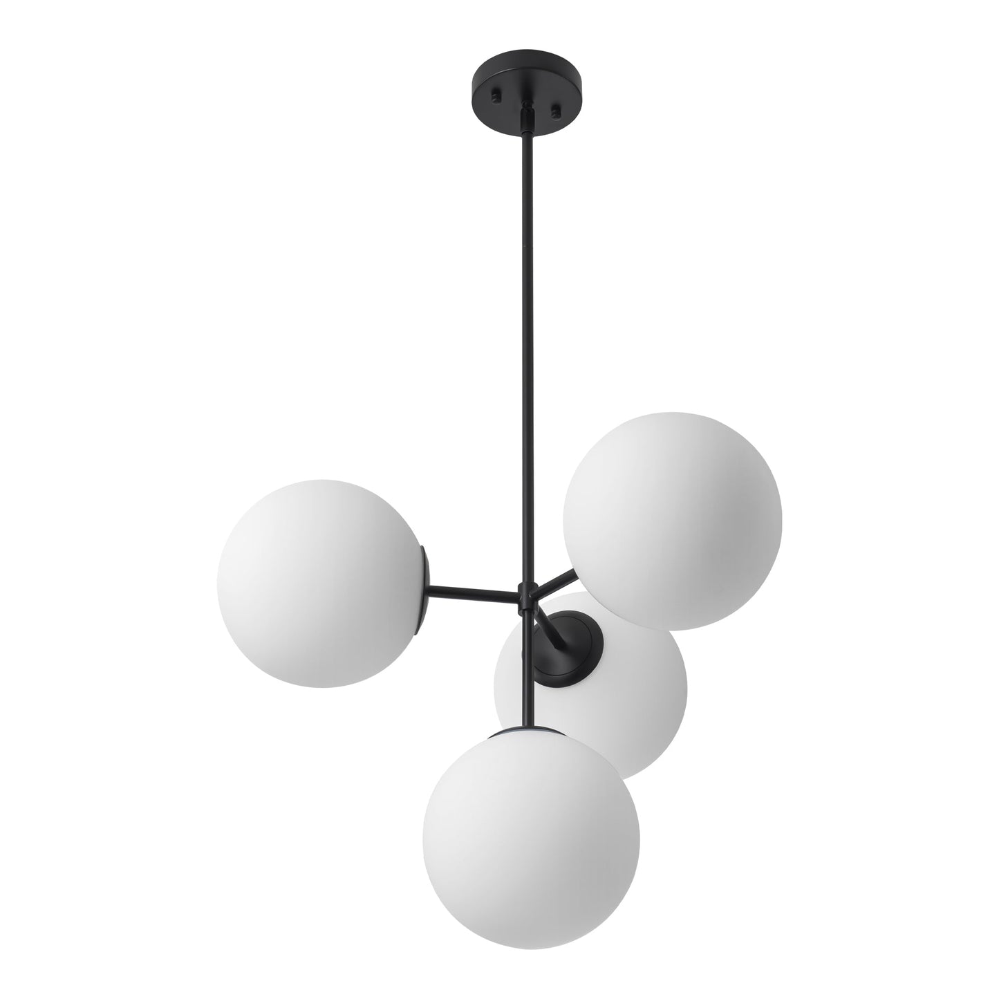 Soluma 4-Light Dimmable Glass Bubble Chandelier (24") 6