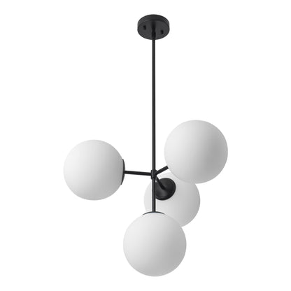 Soluma 4-Light Dimmable Glass Bubble Chandelier (24") 6