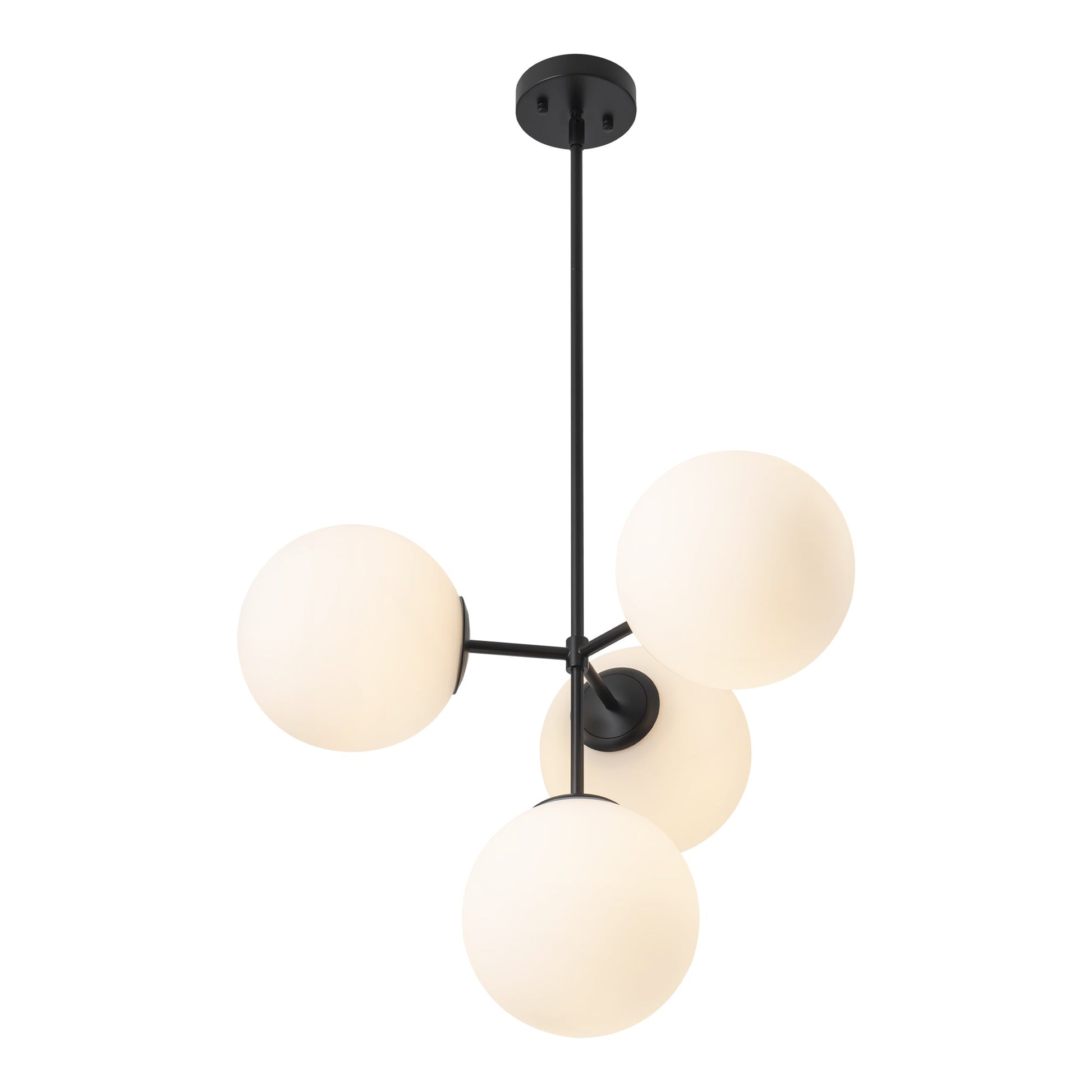 Soluma 4-Light Dimmable Glass Bubble Chandelier (24") 7