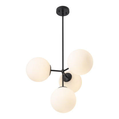 Soluma 4-Light Dimmable Glass Bubble Chandelier (24") 7