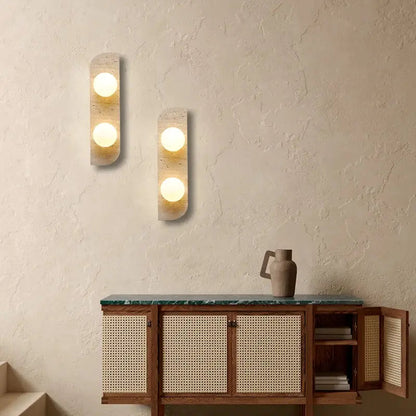 Sonte Natural Travertine Wall Sconce 0