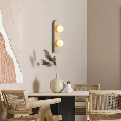 Sonte Natural Travertine Wall Sconce 1