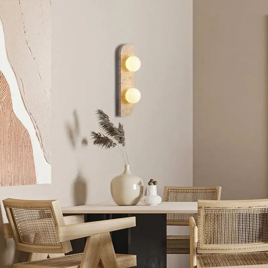 Sonte Natural Travertine Wall Sconce 1