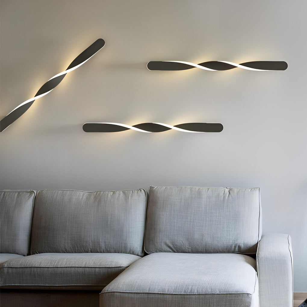 Spiral Long Strip LED 29W Minimalist Ins Wall Lamp Wall Sconce Lighting 5