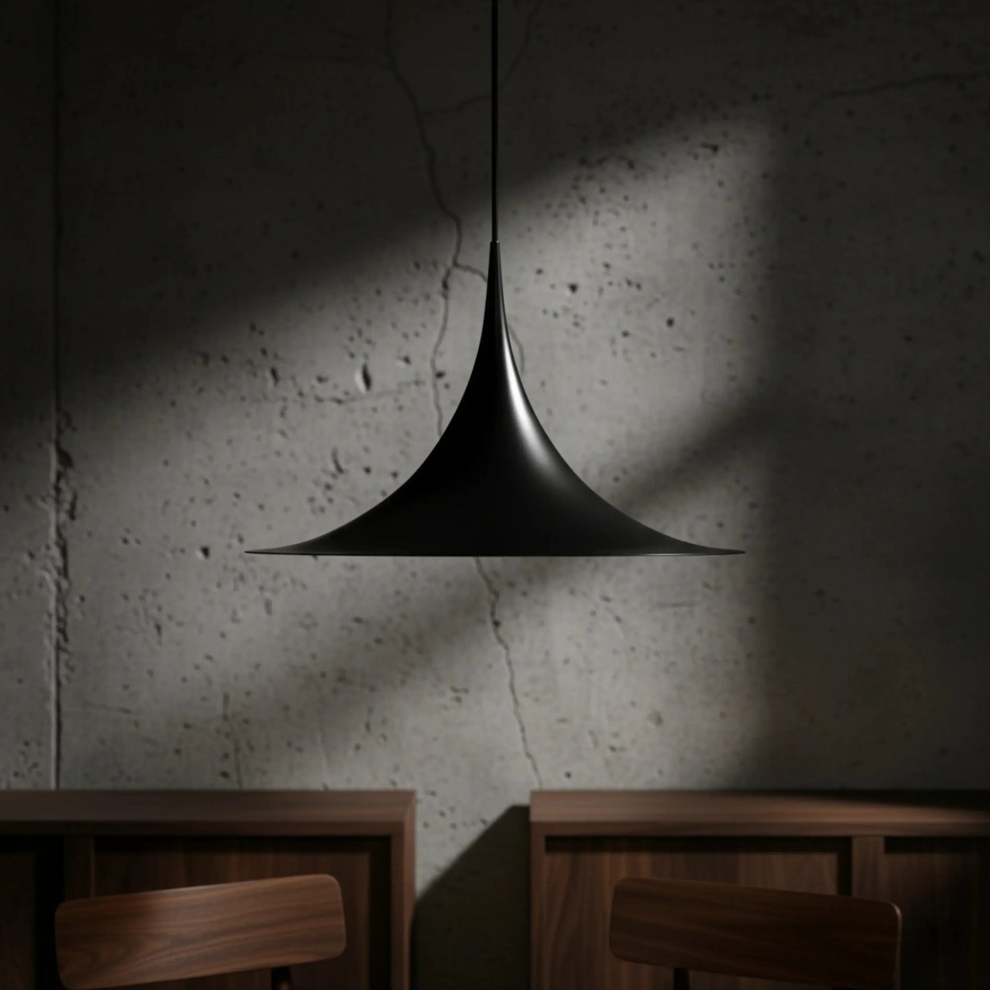 RoyaleGlow Modern Minimalist Cone Pendant Light - Metal Spire Hanging Lamp