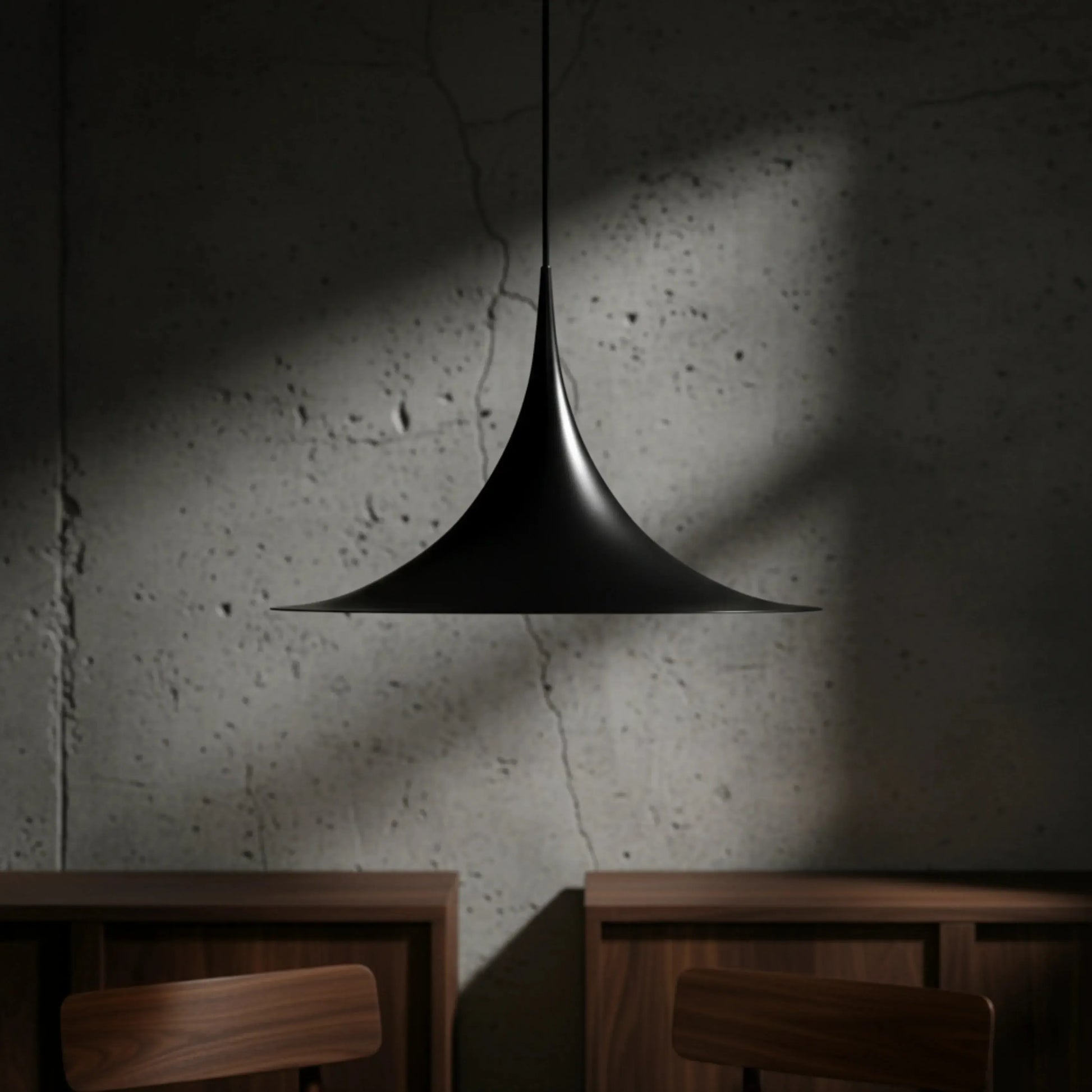 RoyaleGlow Modern Minimalist Cone Pendant Light - Metal Spire Hanging Lamp