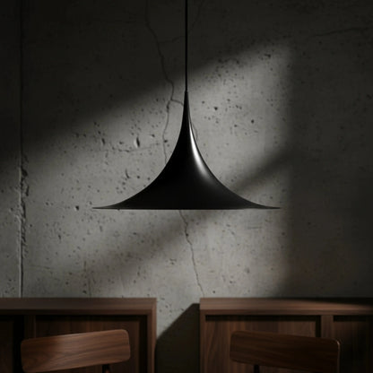 RoyaleGlow Modern Minimalist Cone Pendant Light - Metal Spire Hanging Lamp