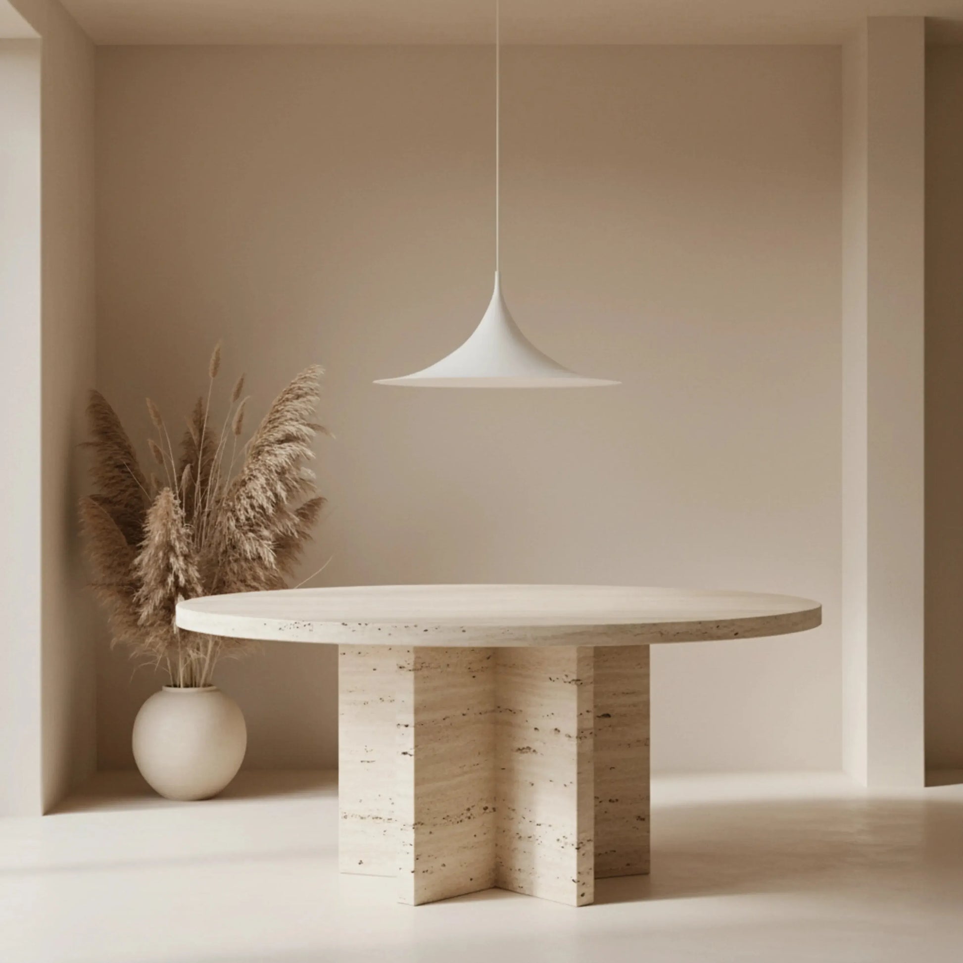 RoyaleGlow Modern Minimalist Cone Pendant Light - Metal Spire Hanging Lamp