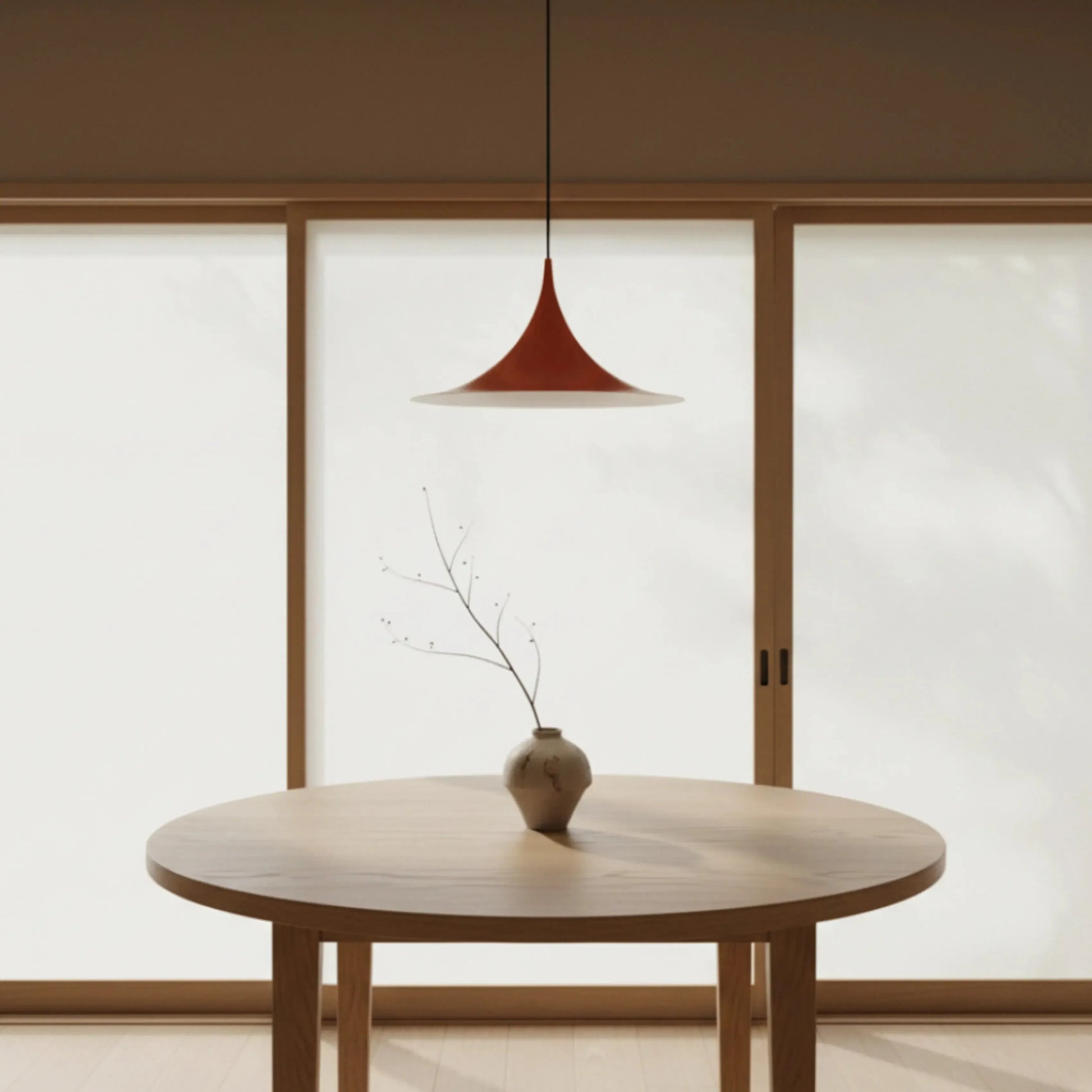 RoyaleGlow Modern Minimalist Cone Pendant Light - Metal Spire Hanging Lamp