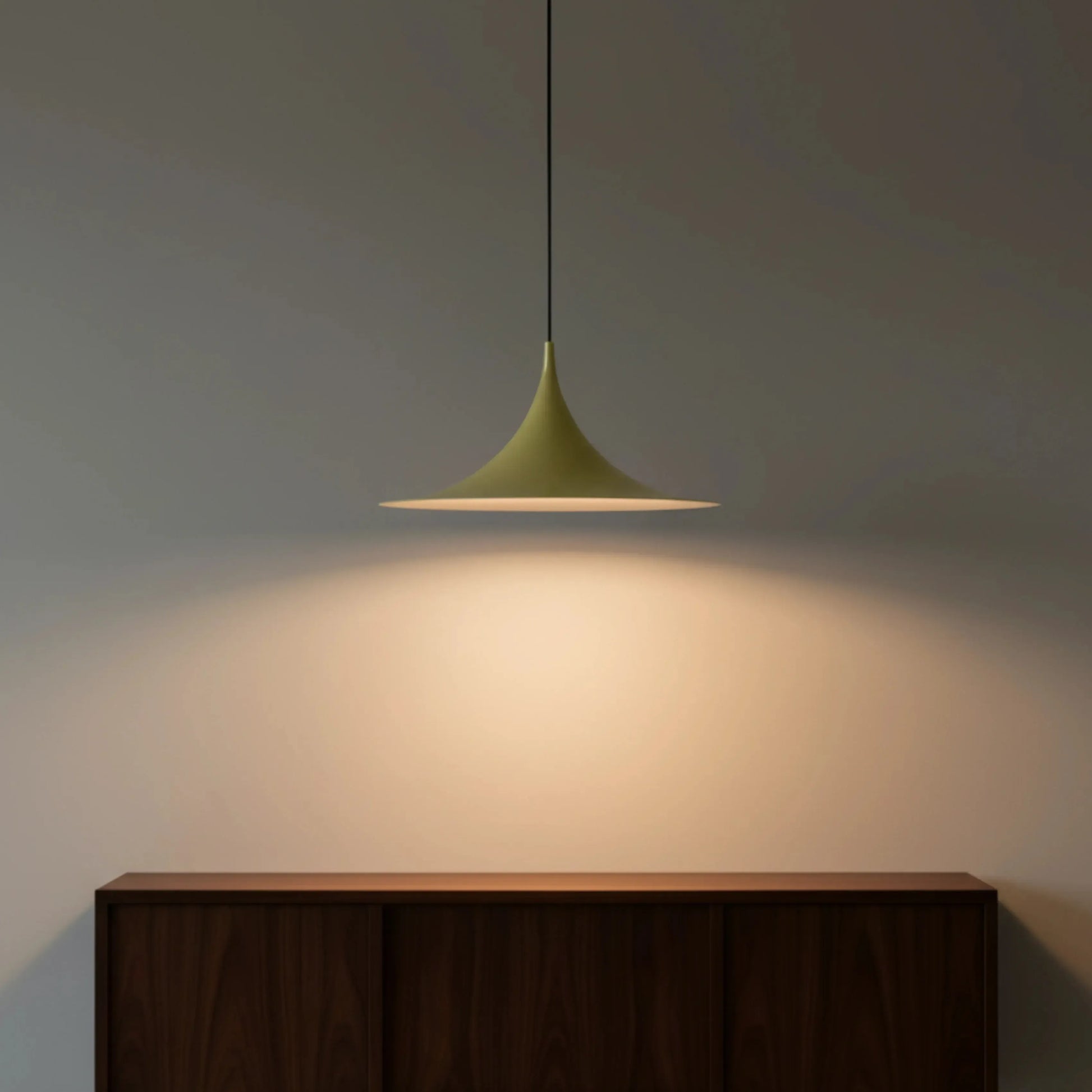 RoyaleGlow Modern Minimalist Cone Pendant Light - Metal Spire Hanging Lamp