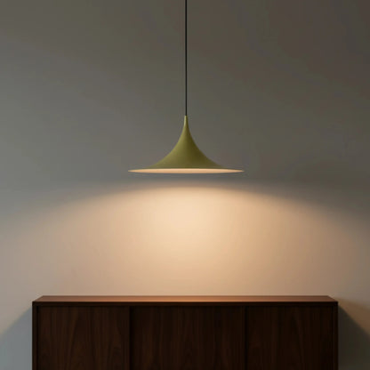 RoyaleGlow Modern Minimalist Cone Pendant Light - Metal Spire Hanging Lamp