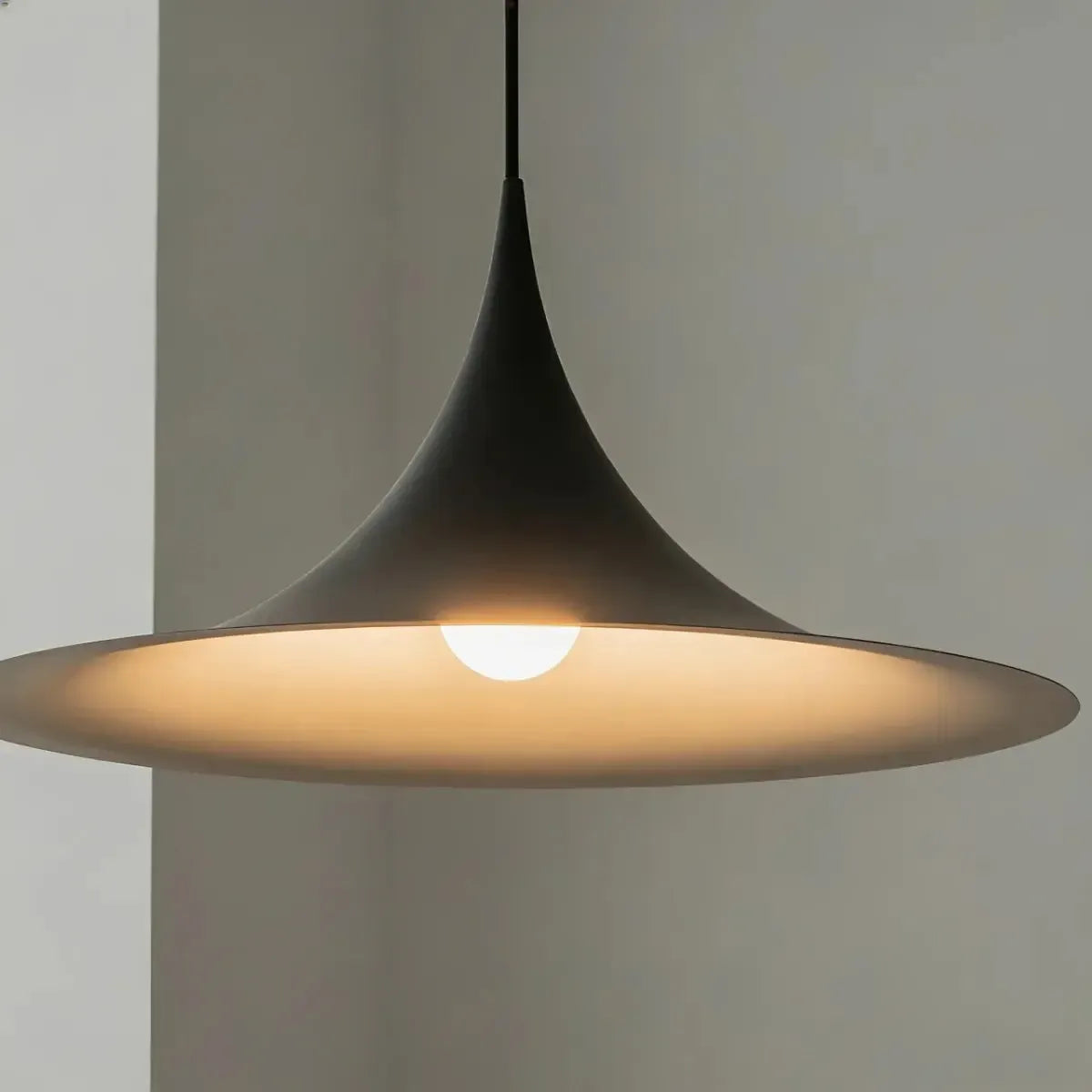 RoyaleGlow Modern Minimalist Cone Pendant Light - Metal Spire Hanging Lamp