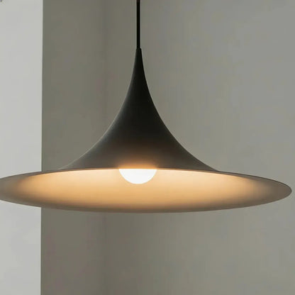 RoyaleGlow Modern Minimalist Cone Pendant Light - Metal Spire Hanging Lamp