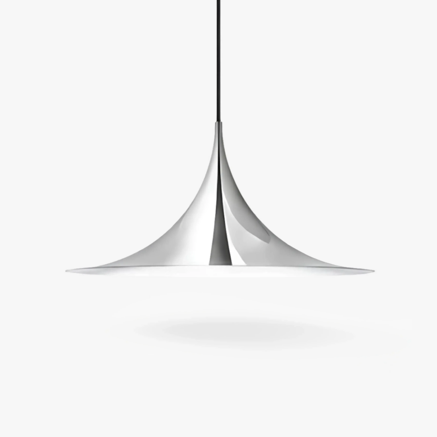 RoyaleGlow Modern Minimalist Cone Pendant Light - Metal Spire Hanging Lamp