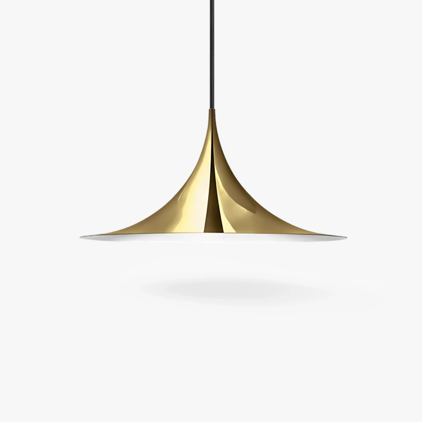 RoyaleGlow Modern Minimalist Cone Pendant Light - Metal Spire Hanging Lamp