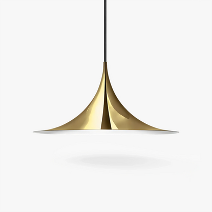 RoyaleGlow Modern Minimalist Cone Pendant Light - Metal Spire Hanging Lamp