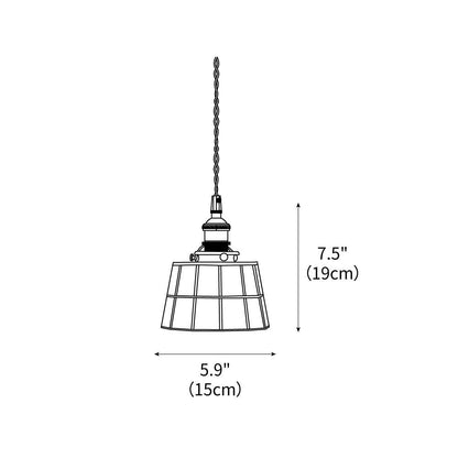 Stained Glass Pendant Light 5.9' 3