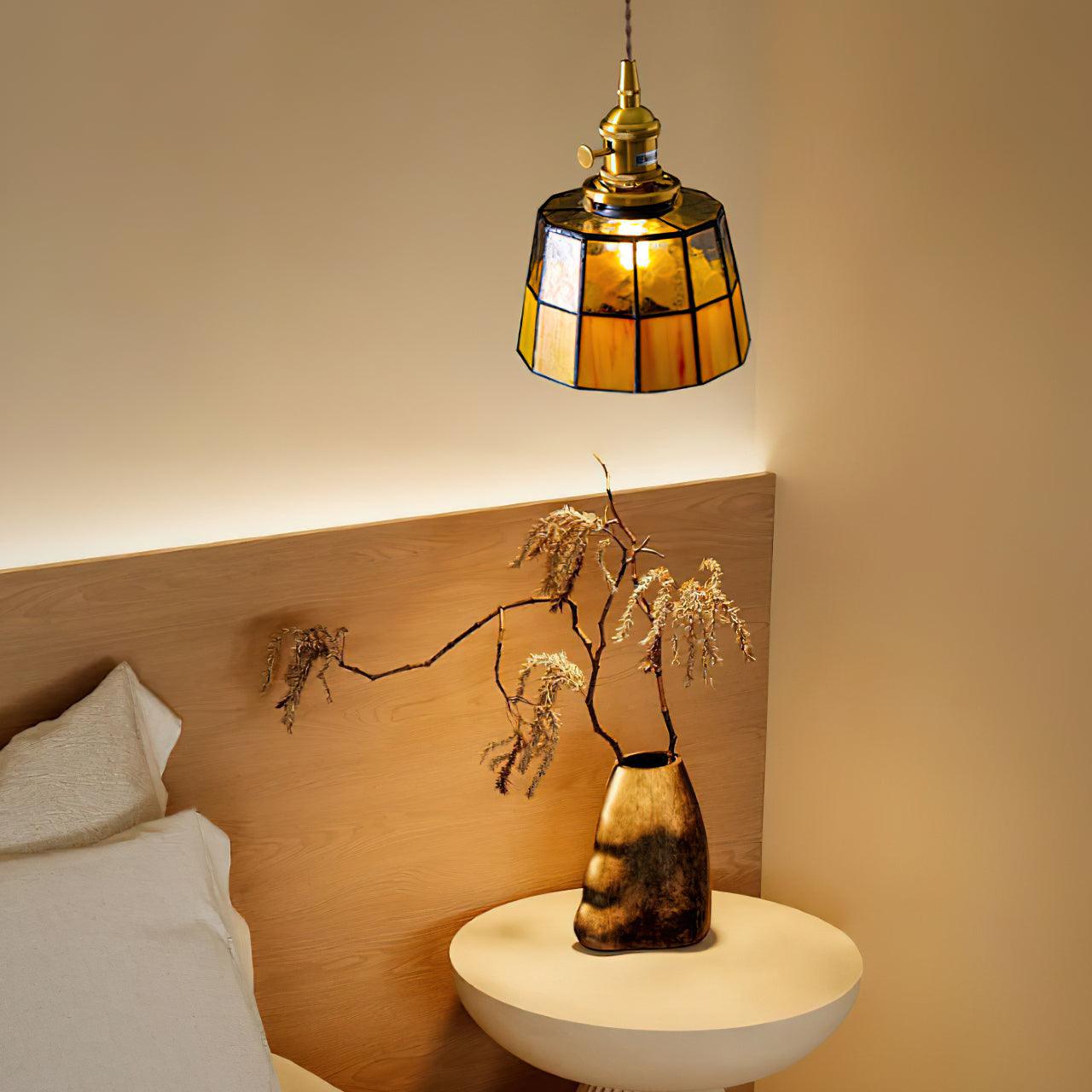 Stained Glass Pendant Light 5.9' 7