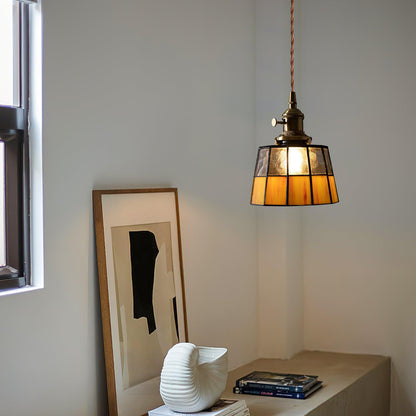 Stained Glass Pendant Light 5.9' 8
