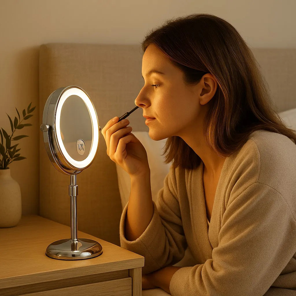 Standing LED Makeup Mirror for Bathroom 1