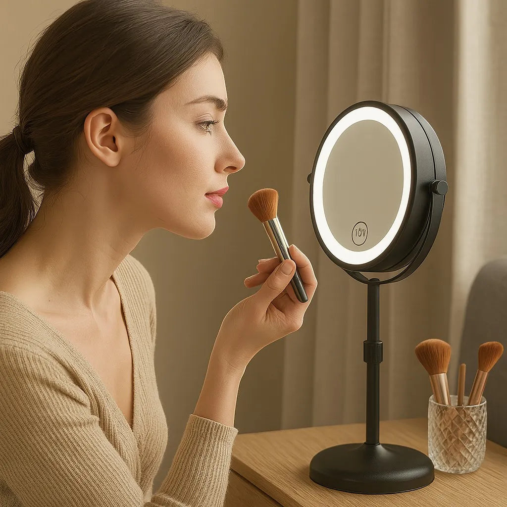Standing LED Makeup Mirror for Bathroom 7