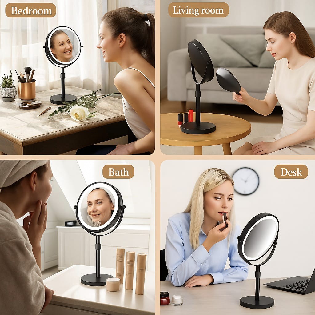 Standing LED Makeup Mirror for Bathroom 8