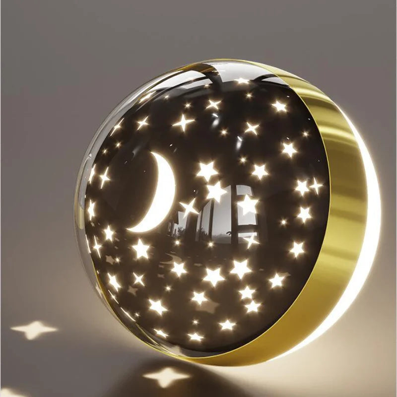 LuxRoyale Star Projection Wall Light For Kids, Moon Glow LED Night Lamp