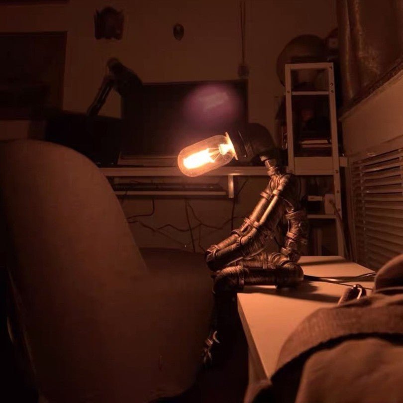 Royelux Industrial Steampunk Table Lamp With Solid Iron Pipes