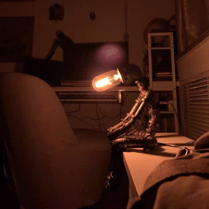 Royelux Industrial Steampunk Table Lamp With Solid Iron Pipes