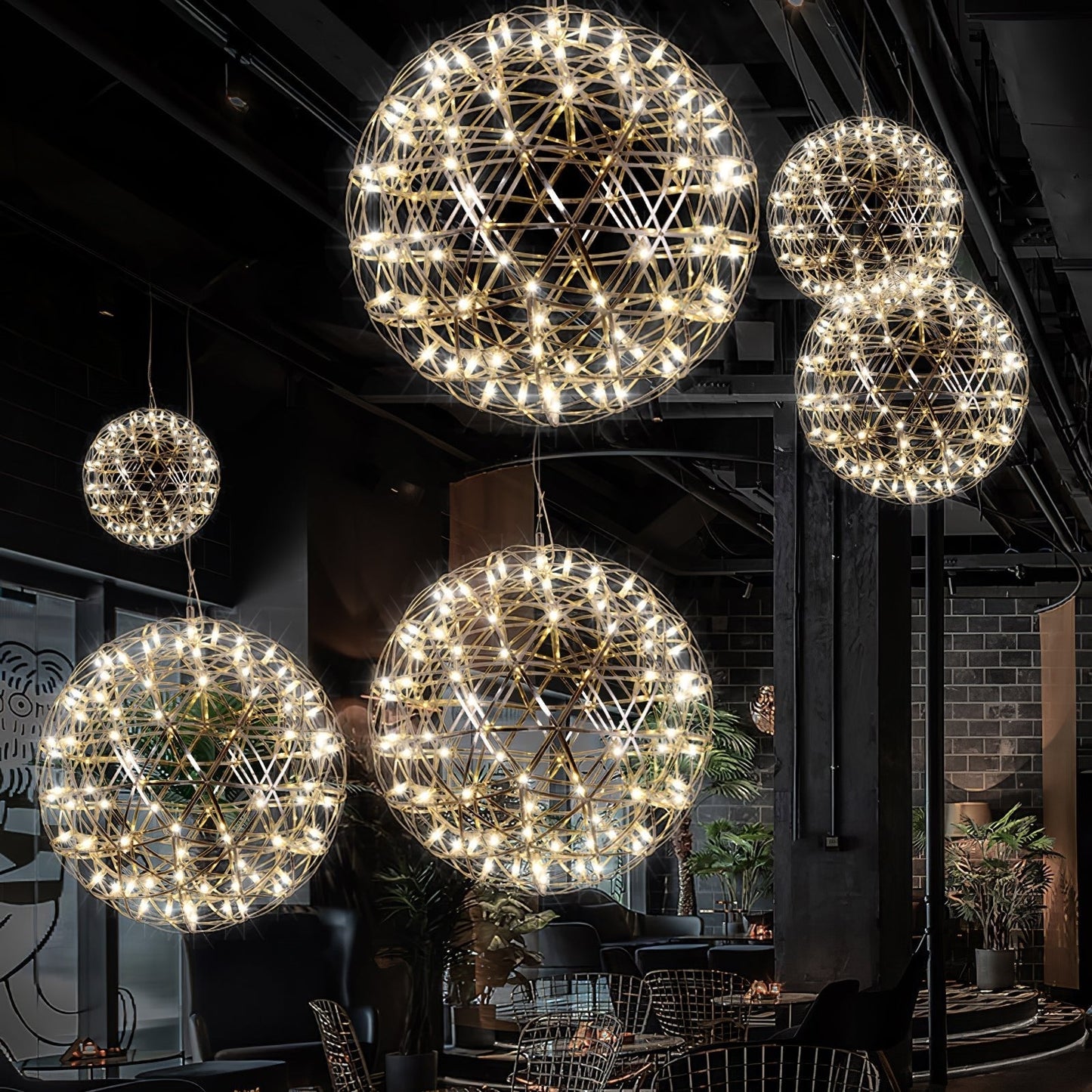 Stelliora | LED Ball Chandelier – Starry Glow Contemporary Design 1