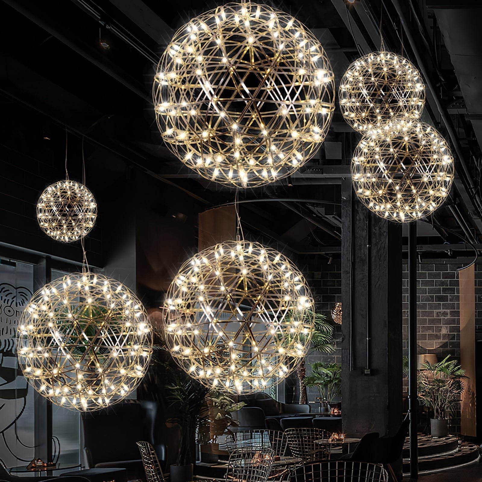 Stelliora | LED Ball Chandelier – Starry Glow Contemporary Design 1