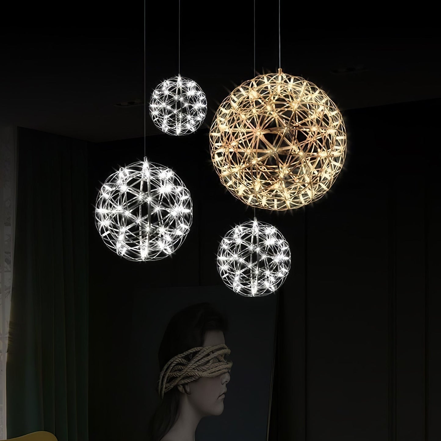 Stelliora | LED Ball Chandelier – Starry Glow Contemporary Design 3